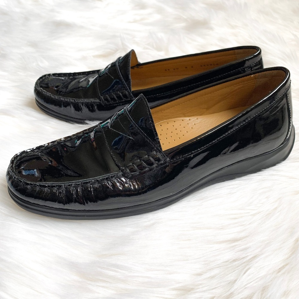 Cole Haan + Nike Air Black Patent Leather Loafers